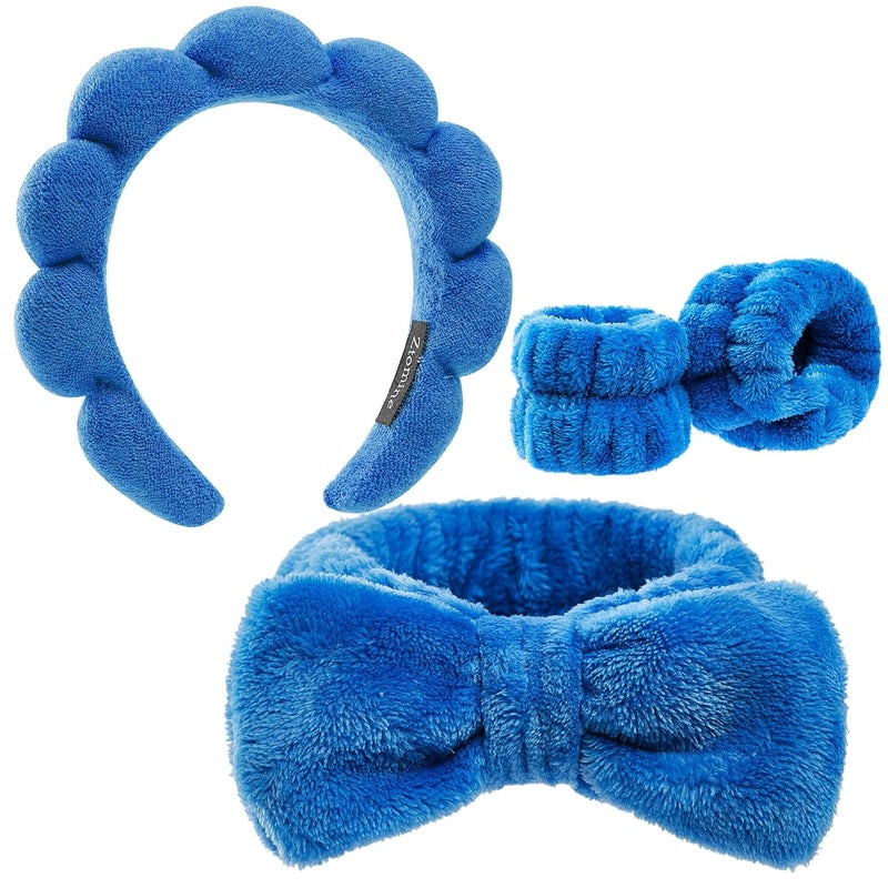 Ztomine Store Headbands for Women - Spa Headband and Wristband Set - Headband for Washing Face,Facial Mask,Makeup and Skin Care,Gifts for Women and Teen Girl Gifts Trendy Stuff - Image 1
